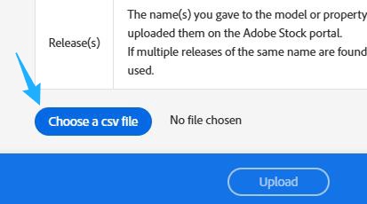 Adobe choose csv